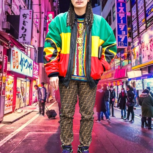 💎 ViNTaGe 💎 1991 WHEREMI JACKET 🧥 RASTA AFRICA ETHIOPIA 🇪🇹 ⚠️* USeD - Picture 2 of 6